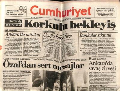 Cumhuriyet Gazetesi 12 Ocak 1991 - Doğum Günü Hediyesi GZ55459 - 1