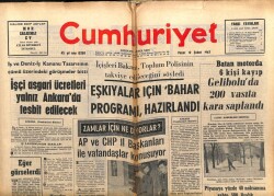 Cumhuriyet Gazetesi 12 Şubat 1967 - İçişleri BakanıEşkiyalar İçin Bahar Programı Hazırlandı GZ103166 - 2