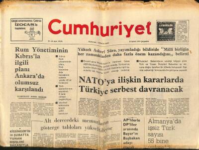 Cumhuriyet Gazetesi 12 Şubat 1975 - Rum Yönetiminin Kıbrıs`la İlgili Planı Ankara`da Olumsuz Karşılandı GZ88136 - 1