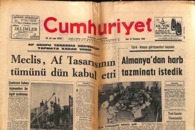 Cumhuriyet Gazetesi 12 Temmuz 1966 - Almanyadan Harb Tazminatı İstedik GZ82544 - 1