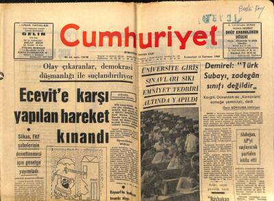 Cumhuriyet Gazetesi - 12 Temmuz 1969 - Süveyş Çevresinde Komando Savaşı Şiddetlendi GZ99542 - 1