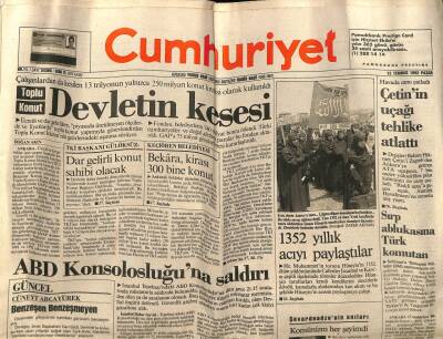 Cumhuriyet Gazetesi 12 Temmuz 1992 - Doğum Günü Hediyesi GZ56958 - 1