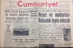 Cumhuriyet Gazetesi 13 Ağustos 1960 - Menderesin Son Gecesini Geçirdiği D.P Erkanının Duruşması - GZ12073 - 1