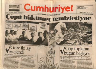 Cumhuriyet Gazetesi 13 Ağustos 1992 - Ankara , Yugoslav Başbakanını Uyardı GZ85084 - 1