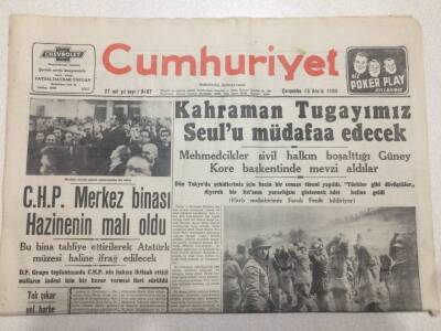 Cumhuriyet Gazetesi 13 Aralık 1950 - Kuzey - Kahraman Tugayımız Seulu Müdafaa Edecek GZ52555 - 1