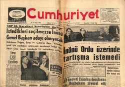 Cumhuriyet Gazetesi 13 Aralık 1962 - İnönü Ordu Üzerinde Tartışma İstemedi GZ70068 - 1