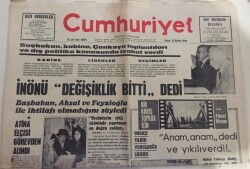 Cumhuriyet Gazetesi 13 Aralık 1964 -Atina Elçisi Görevden Alındı GZ6068 - 1