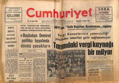 Cumhuriyet Gazetesi 13 Ekim 1966 - Almanya 1970 Yılına Kadar İşçi Alacak GZ85479 - 1