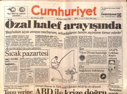 Cumhuriyet Gazetesi 13 Ekim 1989 - Kapıkule'de Dönüş Acısı - Özal Halef Arayışında GZ157882 - Gökçekoleksiyon