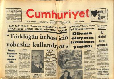 Cumhuriyet Gazetesi 13 Eylül 1966 - Güney Afrikanın Londra Konsolosu Dün Bıçaklandı GZ85031 - 1
