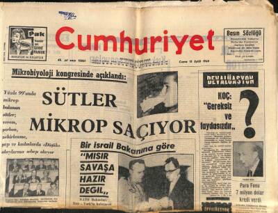 Cumhuriyet Gazetesi 13 Eylül 1968 - Dr. Faruk Ayanoğlu Vefat Etti GZ80010 - 1