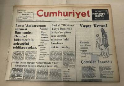 Cumhuriyet Gazetesi 13 Eylül 1975 GZ1627 - 2