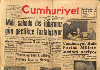 Cumhuriyet Gazetesi 13 Haziran 1961 - Rakı İmalinde Artık Saf İspirto Kullanılmayacak GZ88407 - 1