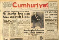 Cumhuriyet Gazetesi 13 Haziran 1964 - Simens Fabrikası Her Ay 50 Kadın İşçi İstiyor - NATO Sekreteri İle Kıbrıs Konusunda Temaslar Yapıldı GZ160371 - Gökçekoleksiyon