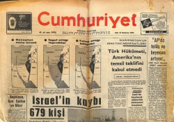 Cumhuriyet Gazetesi 13 Haziran 1967 - İsrailin Kaybı 679 Kişi GZ103431 - 2