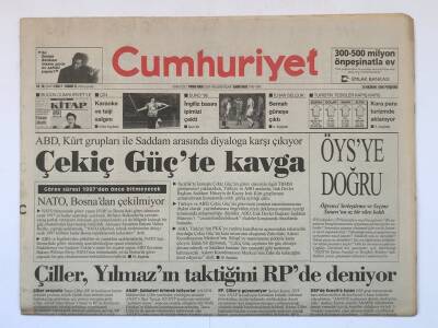Cumhuriyet Gazetesi 13 Haziran 1996 - Habibtat II - Liderle İstanbulda Buluştu GZ8758 - 1