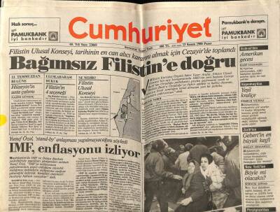 Cumhuriyet Gazetesi 13 Kasım 1988 - Doğum Günü Hediyesi GZ56918 - 1