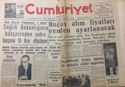 Cumhuriyet Gazetesi 13 Mart 1961 - Prof. Ünerin Cumhuriyet e Demeci - GZ12591 - 2