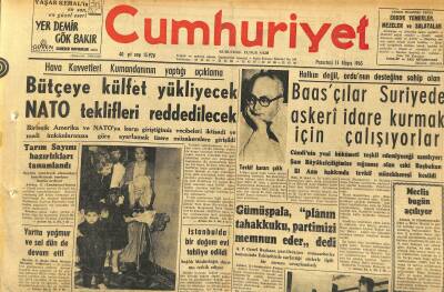 Cumhuriyet Gazetesi 13 Mayıs 1963 - Krom İhracını NATO Meselesi Haline Getirmek İstiyoruz - Baasçılar Suriyede Askeri İdare Kurmak İçin Çalışıyorlar GZ120642 - 1