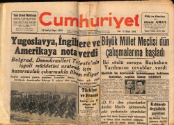 Cumhuriyet Gazetesi 13 Nisan 1948 - Samsun Ve Ordu Köylerinde Açlık GZ69715 - 2