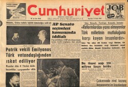 Cumhuriyet Gazetesi 13 Nisan 1964 - Patrik Vekili Emilyanos Türk Vatandaşlığından Iskat Ediliyor - Öktem Londraya Gitti GZ160423 - Gökçekoleksiyon