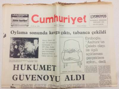 Cumhuriyet Gazetesi 13 Nisan 1975 - Yunanistanın Batı Trakya Türklerine Uyguladığı Baskı Kınanıyor GZ71037 - 1