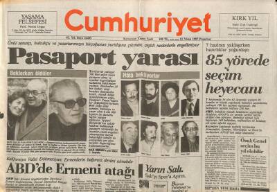 Cumhuriyet Gazetesi 13 Nisan 1987 - 85 Yörede Seçim Heyecanı GZ60732 - 2