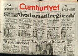 Cumhuriyet Gazetesi 13 Nisan 1988 - 3. Boğaz Köprüsü STFAya GZ65179 - 1