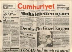 Cumhuriyet Gazetesi 13 Nisan 1990 - İbrahim Tatlıses Kokain İçin DGMye Çıktı GZ61305 - 2