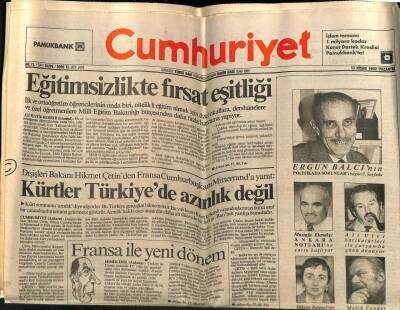 Cumhuriyet Gazetesi 13 Nisan 1992 - Doğum Günü Hediyesi GZ56833 - 1