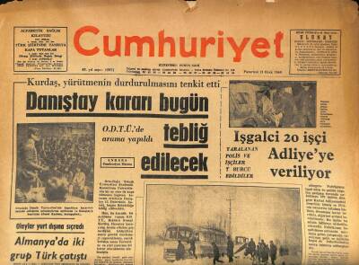 Cumhuriyet Gazetesi 13 Ocak 1969 O.D.T.Ü. de Arama Yapıldı GZ86482 - 1