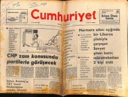 Cumhuriyet Gazetesi 13 Ocak 1977 - Anadolu Ajansında Grev Başladı GZ69853 - 2