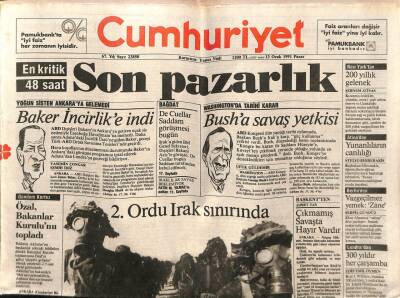 Cumhuriyet Gazetesi 13 Ocak 1991 - Doğum Günü Hediyesi GZ55458 - 1
