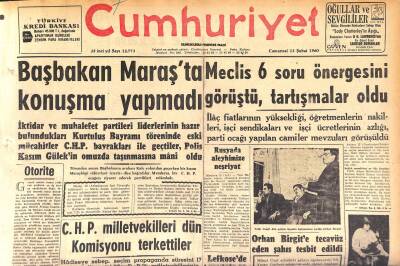 Cumhuriyet Gazetesi 13 Şubat 1960 - Rusyada Aleyhimize Neşriyat - Antalyada Hizipçilik GZ119980 - 1
