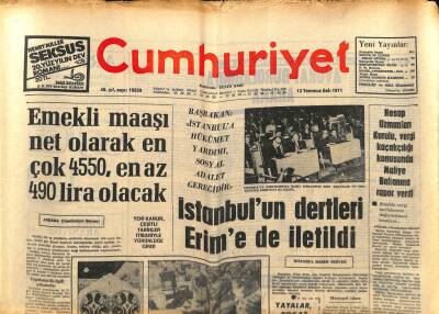 Cumhuriyet Gazetesi 13 Temmuz 1971 - Kral II. Hasanın Askerleri , Dün Gece Libya Büyükelçiliğini Bastı GZ82522 - 1