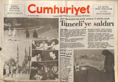 Cumhuriyet Gazetesi 13 Temmuz 1987 - Başbakanın Pilotları Falcon - 900ü Denedi GZ74720 - 1