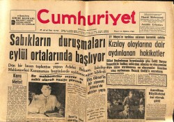 Cumhuriyet Gazetesi 14 Ağustos 1960 - Sabıkların Duruşmaları Eylül Ortalarında Başlıyor GZ70168 - 2