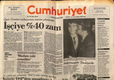 Cumhuriyet Gazetesi 14 Aralık 1986 - Tahran Bombalandı GZ65144 - 2