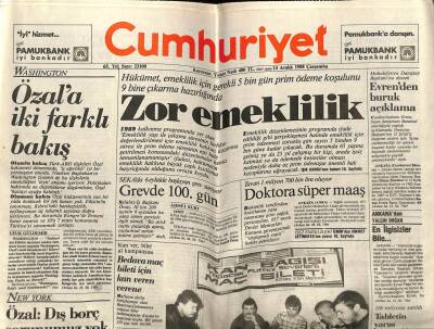 Cumhuriyet Gazetesi 14 Aralık 1988 - Arafat ABDyi Yumuşatacak GZ64407 - 1