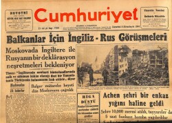 Cumhuriyet Gazetesi 14 Ekim 1944 - Achen Şehri Bir Enkaz Yığını Haline Geldi GZ70146 - 1