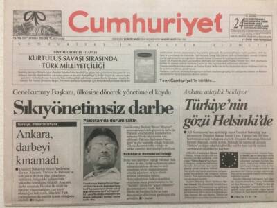 Cumhuriyet Gazetesi 14 Ekim 1999 - Sıkıyönetimsiz Darbe GZ48517 - 1