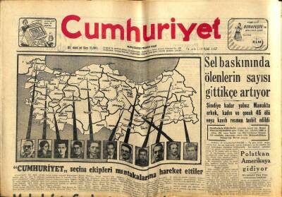 Cumhuriyet Gazetesi 14 Eylül 1957 - Muhalefet Cephesi Seçimlerde Takip Edeceği Yolu Araştırıyor GZ59319 - 1