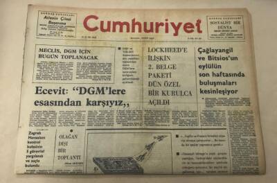 Cumhuriyet Gazetesi 14 Eylül 1976 GZ914 - 1