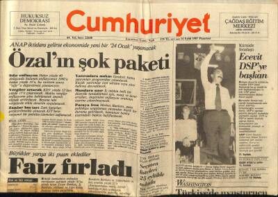 Cumhuriyet Gazetesi 14 Eylül 1987 - Ecevit DSPye Başkan GZ65110 - 1