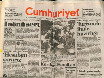 Cumhuriyet Gazetesi 14 Eylül 1988 - Doğum Günü Hediyesi GZ56915 - 1
