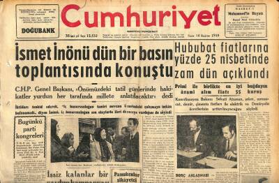 Cumhuriyet Gazetesi 14 Haziran 1959 - Iraklı Turistlere Türkiye Yasak ! - Serbest Güreşte Şampiyonuz GZ120125 - 1