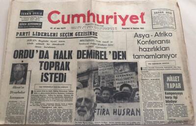 Cumhuriyet Gazetesi 14 Haziran 1965-İşçiler Haftada İki Gün İzin Yapacaklar GZ6019 - 1
