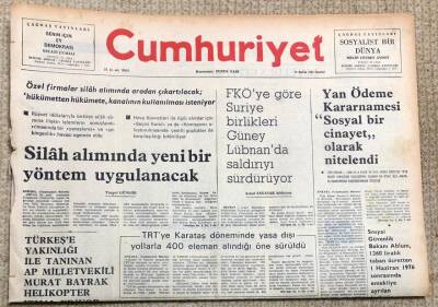 Cumhuriyet Gazetesi 14 Haziran 1976 GZ970 - 1