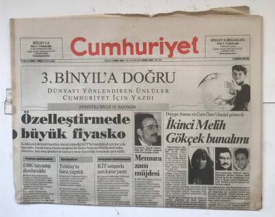 Cumhuriyet Gazetesi 14 Haziran 1994 - İkinci Melih Gökçek Bunalımı GZ7783 - 1