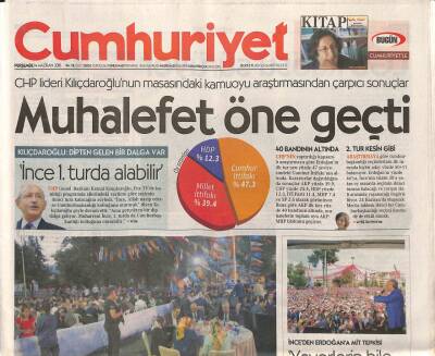 Cumhuriyet Gazetesi 14 Haziran 2018 - Özel Sektörün Borcu İlk Defa Dört Ayda 5.4 Milyar Dolara Yükseldi GZ94590 - 1